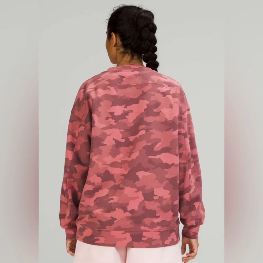 Lululemon Perfectly Oversized Crew Heritage 365 Camo Brier Rose Multi Sz 16! - Picture 2 of 8